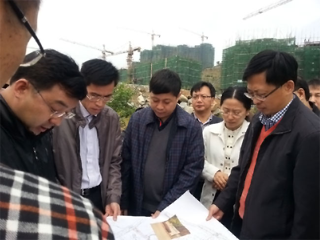 广州萝岗区李红卫区长赴皇冠体育誉城现场办公